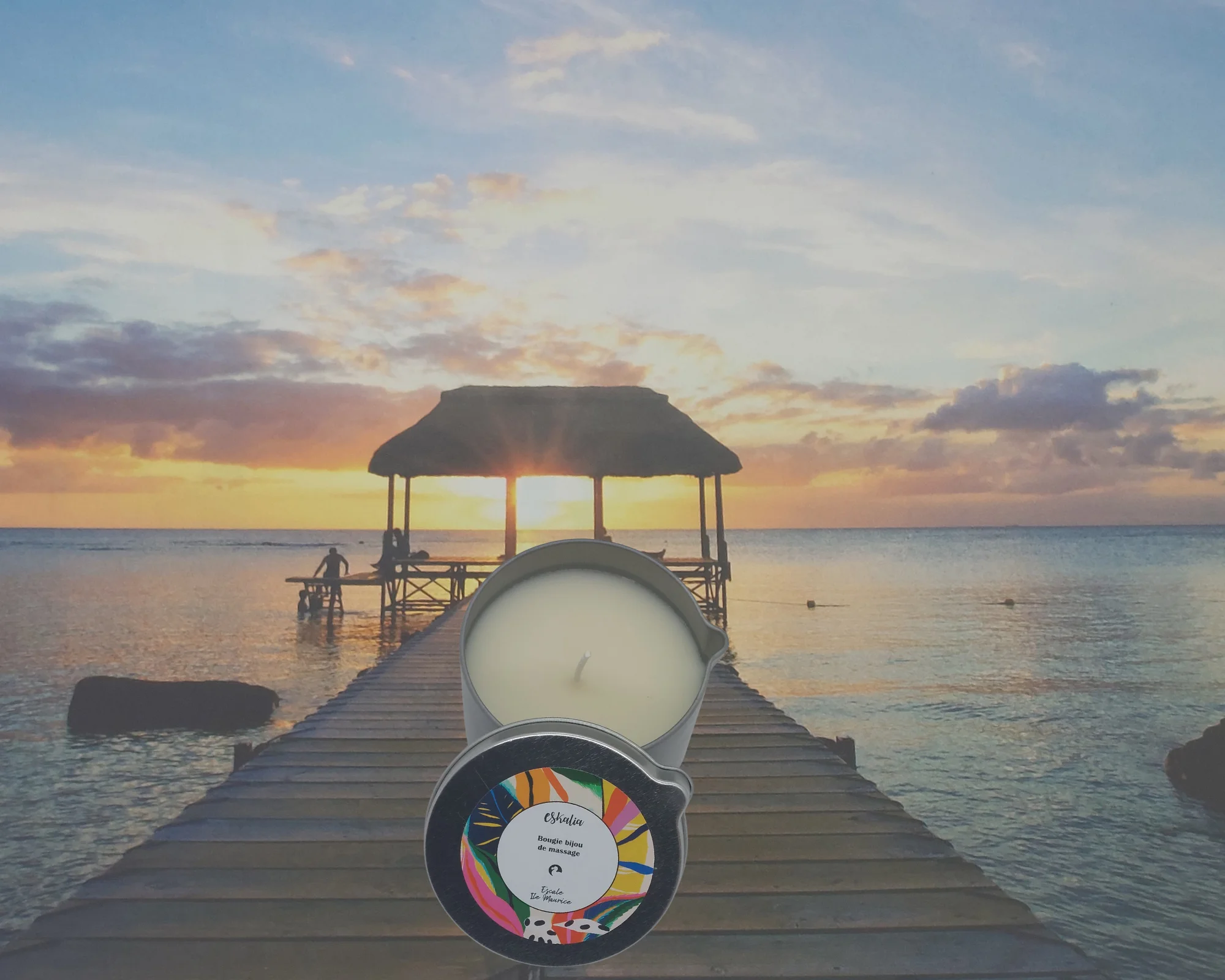 Bougie bijou de massage Sensa Escale Île Maurice
